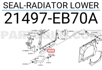 Nissan 21497EB70A SEAL-RADIATOR LOWER