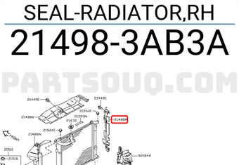 Nissan 214983AB3A SEAL-RADIATOR,RH