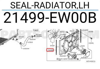 Nissan 21499EW00B SEAL-RADIATOR,LH