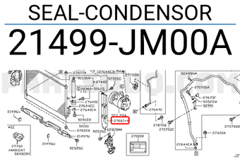 Nissan 21499JM00A SEAL-CONDENSOR
