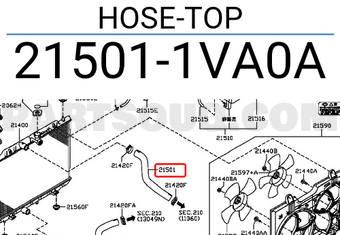 Nissan 215011VA0A HOSE-TOP