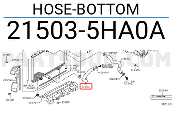 Nissan 215035HA0A HOSE-BOTTOM