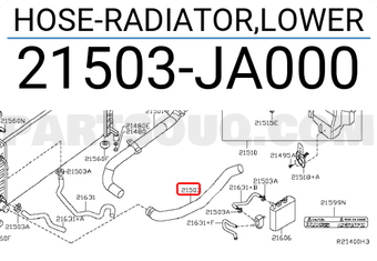 Nissan 21503JA000 HOSE-RADIATOR,LOWER