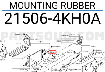 Nissan 215064KH0A MOUNTING RUBBER