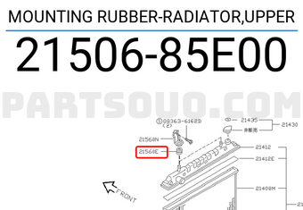Nissan 2150685E00 MOUNTING RUBBER-RADIATOR,UPPER