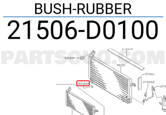Nissan 21506D0100 BUSH-RUBBER