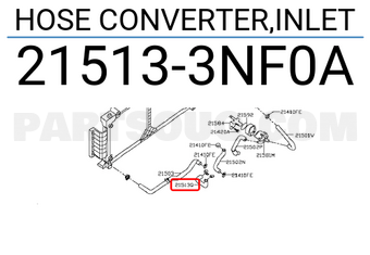 Nissan 215133NF0A HOSE CONVERTER,INLET