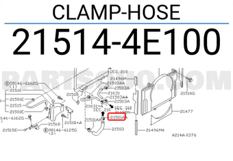 Nissan 215144E100 CLAMP-HOSE