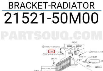 Nissan 2152150M00 BRACKET-RADIATOR