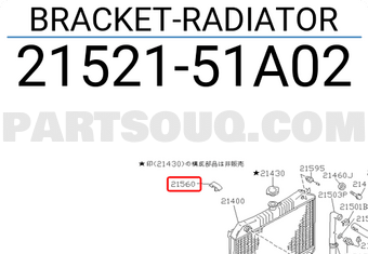 Nissan 2152151A02 BRACKET-RADIATOR