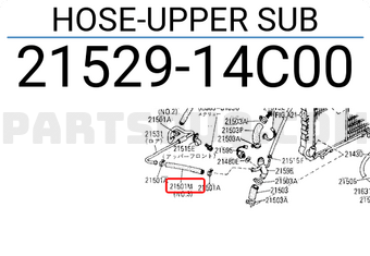 Nissan 2152914C00 HOSE-UPPER SUB