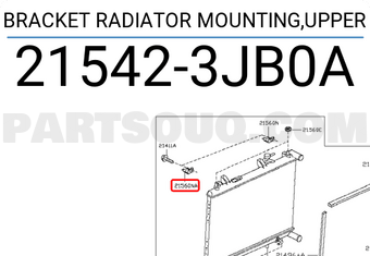 Nissan 215423JB0A BRACKET RADIATOR MOUNTING,UPPER