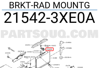 Nissan 215423XE0A BRKT-RAD MOUNTG