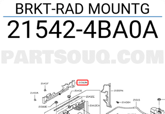 Nissan 215424BA0A BRKT-RAD MOUNTG