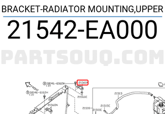 Nissan 21542EA000 BRACKET-RADIATOR MOUNTING,UPPER