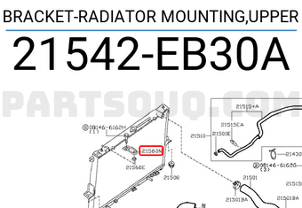 Nissan 21542EB30A BRACKET-RADIATOR MOUNTING,UPPER