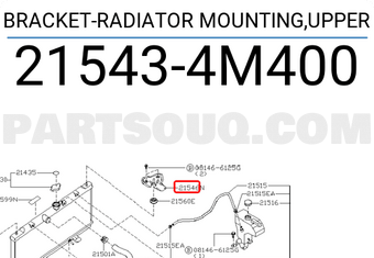Nissan 215434M400 BRACKET-RADIATOR MOUNTING,UPPER