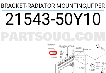 Nissan 2154350Y10 BRACKET-RADIATOR MOUNTING,UPPER