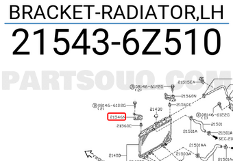 Nissan 215436Z510 BRACKET-RADIATOR,LH