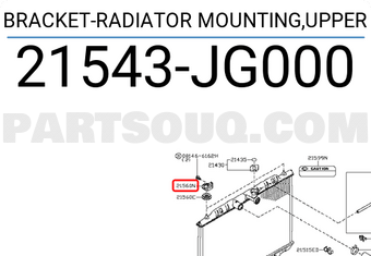 Nissan 21543JG000 BRACKET-RADIATOR MOUNTING,UPPER