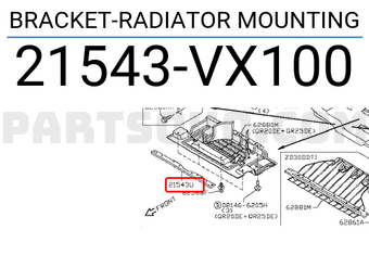 Nissan 21543VX100 BRACKET-RADIATOR MOUNTING