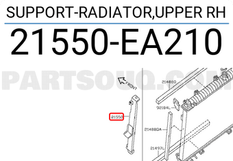 Nissan 21550EA210 SUPPORT-RADIATOR,UPPER RH