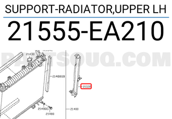 Nissan 21555EA210 SUPPORT-RADIATOR,UPPER LH