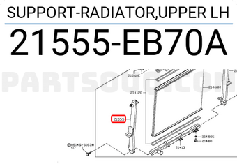 Nissan 21555EB70A SUPPORT-RADIATOR,UPPER LH