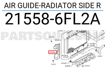 Nissan 215586FL2A AIR GUIDE-RADIATOR SIDE R