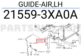 Nissan 215593XA0A GUIDE-AIR,LH