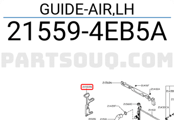 Nissan 215594EB5A GUIDE-AIR,LH