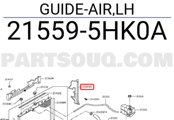 Nissan 215595HK0A GUIDE-AIR,LH