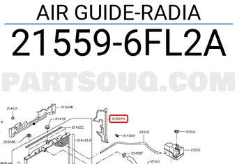 Nissan 215596FL2A AIR GUIDE-RADIA
