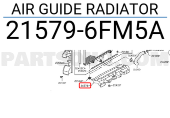 Nissan 215796FM5A AIR GUIDE RADIATOR