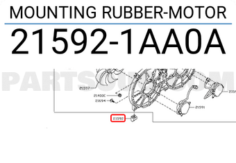 Nissan 215921AA0A MOUNTING RUBBER-MOTOR