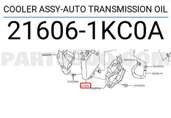 Nissan 216061KC0A COOLER ASSY-AUTO TRANSMISSION OIL