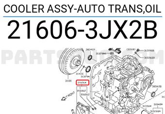 Nissan 216063JX2B COOLER ASSY-AUTO TRANS,OIL