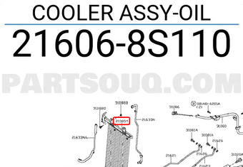 Nissan 216068S110 COOLER ASSY-OIL