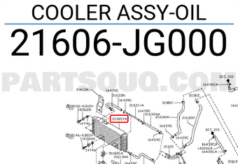 Nissan 21606JG000 COOLER ASSY-OIL