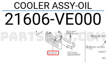 Nissan 21606VE000 COOLER ASSY-OIL