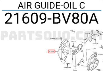 Nissan 21609BV80A AIR GUIDE-OIL C