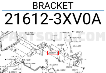 Nissan 216123XV0A BRACKET