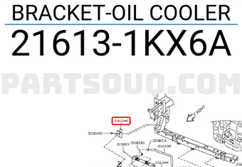 Nissan 216131KX6A BRACKET-OIL COOLER
