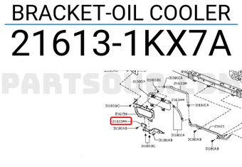 Nissan 216131KX7A BRACKET-OIL COOLER