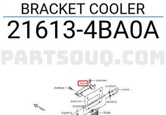 Nissan 216134BA0A BRACKET COOLER
