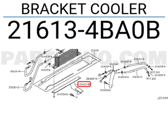 Nissan 216134BA0B BRACKET COOLER