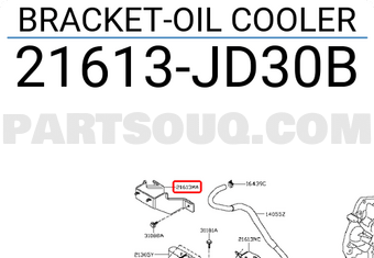 Nissan 21613JD30B BRACKET-OIL COOLER