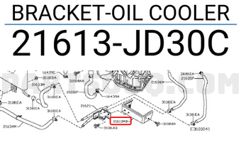 Nissan 21613JD30C BRACKET-OIL COOLER