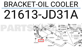 Nissan 21613JD31A BRACKET-OIL COOLER
