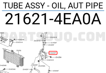 Nissan 216214EA0A TUBE ASSY - OIL, AUT PIPE